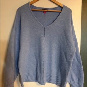 Vince Camuto Blue V-Neck Women's Sweater